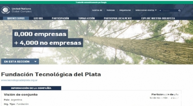 FUTEP integra el Pacto Global de Naciones Unidas. Imagen Miniatura FUTEP integra el Pacto Global de Naciones Unidas. Imagen Miniatura