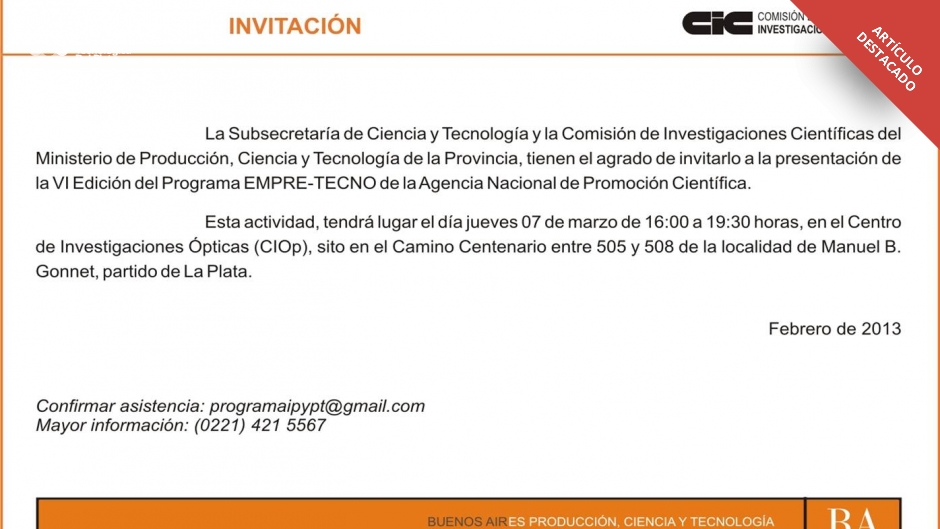 imagen - Presentación VI Edición del Programa EMPRETECNO 